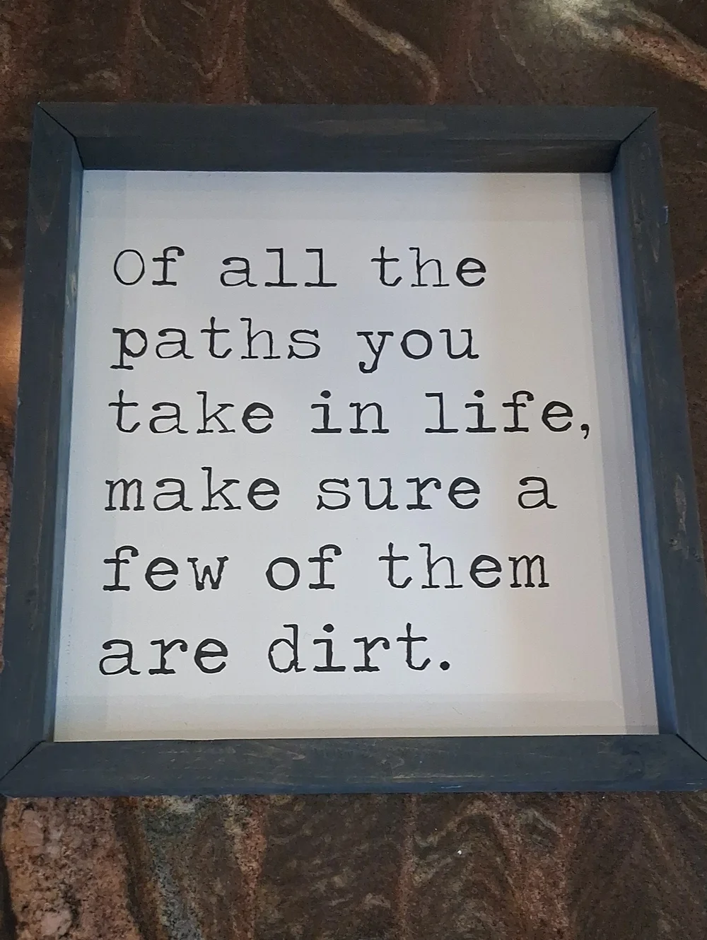 Handmade Inspirational Framed Wall Sign